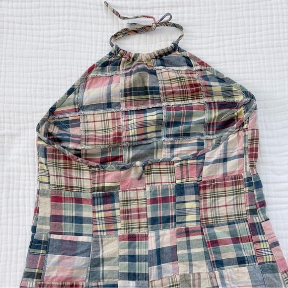 Ralph Lauren Plaid 100% cotton patchwork Halter Dress size medium - Picture 6 of 12